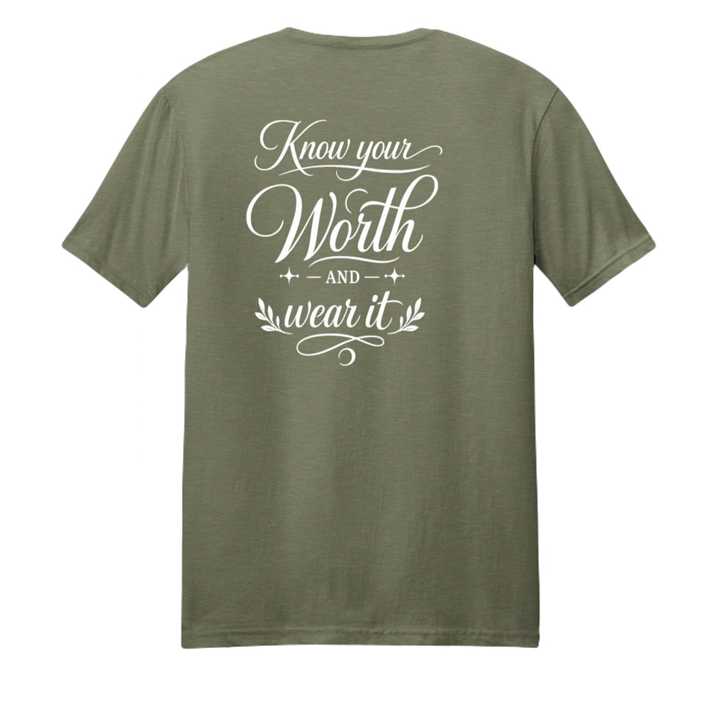 Heather Military Green - 602CVC - BACK